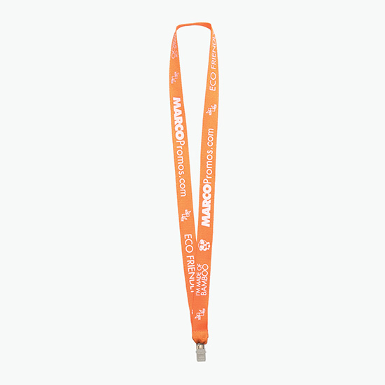 Plan Ahead & Save 3/4 Bamboo Lanyard with Non-Swivel Bulldog Clip
