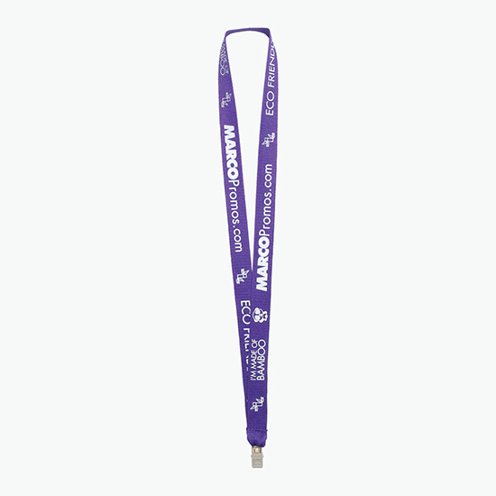 Plan Ahead & Save 3/4 Bamboo Lanyard with Non-Swivel Bulldog Clip