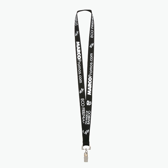 Plan Ahead & Save 3/4 Bamboo Lanyard with Swivel Bulldog Clip