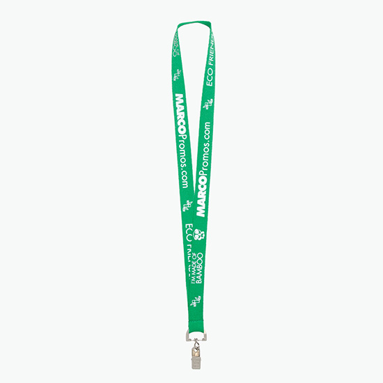 Plan Ahead & Save 3/4 Bamboo Lanyard with Swivel Bulldog Clip