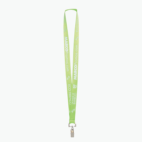 Plan Ahead & Save 3/4 Bamboo Lanyard with Swivel Bulldog Clip