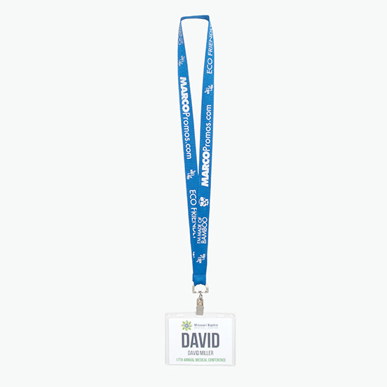 Plan Ahead & Save 3/4 Bamboo Lanyard with Swivel Bulldog Clip