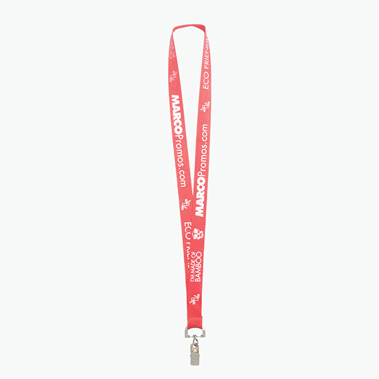 Plan Ahead & Save 3/4 Bamboo Lanyard with Swivel Bulldog Clip