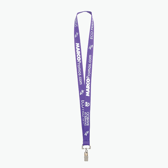 Plan Ahead & Save 3/4 Bamboo Lanyard with Swivel Bulldog Clip