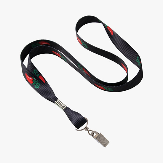 5/8 Full Color Poly Ribbon Lanyard - Swivel Bulldog Clip