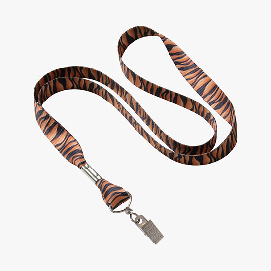 5/8 Full Color Poly Ribbon Lanyard - Swivel Bulldog Clip
