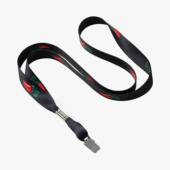 5/8 Full Color Poly Ribbon Lanyard - Bulldog Clip