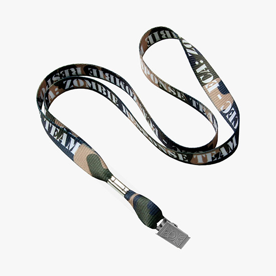 5/8 Full Color Poly Ribbon Lanyard - Bulldog Clip