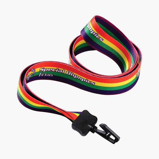1/2 Full Color Lanyard w/Bulldog Clip - 24-Hour Production