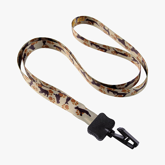 1/2 Full Color Lanyard w/Bulldog Clip - 24-Hour Production