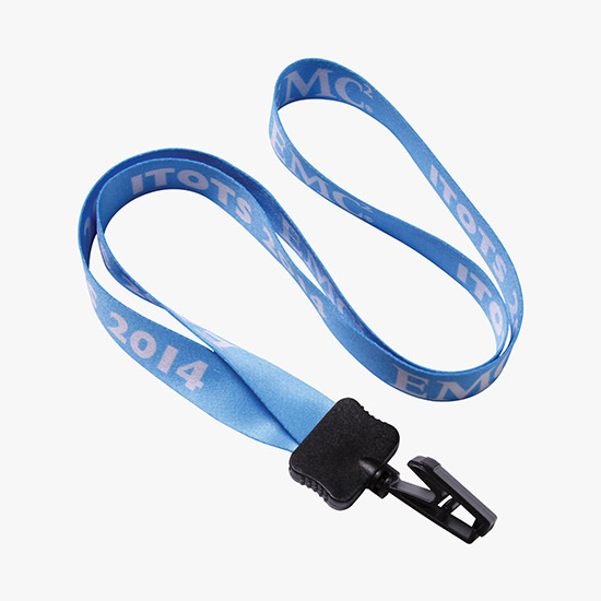 1/2 Full Color Lanyard w/Bulldog Clip - 24-Hour Production