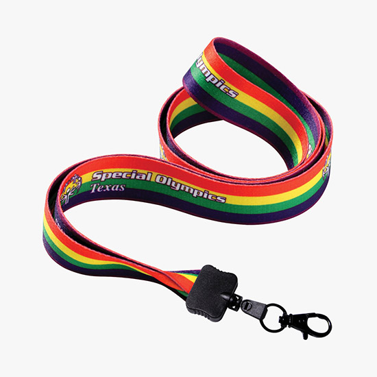 1/2 Full Color Lanyard w/Lobster Claw - 24-Hour Production