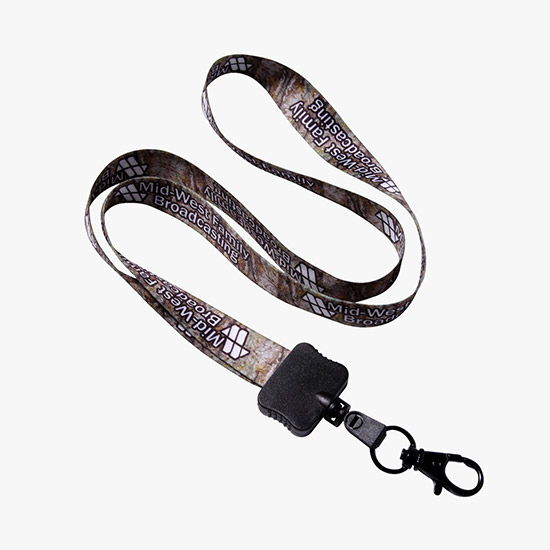 1/2 Full Color Lanyard w/Lobster Claw - 24-Hour Production