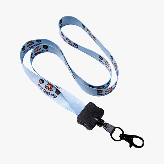 1/2 Full Color Lanyard w/Lobster Claw - 24-Hour Production