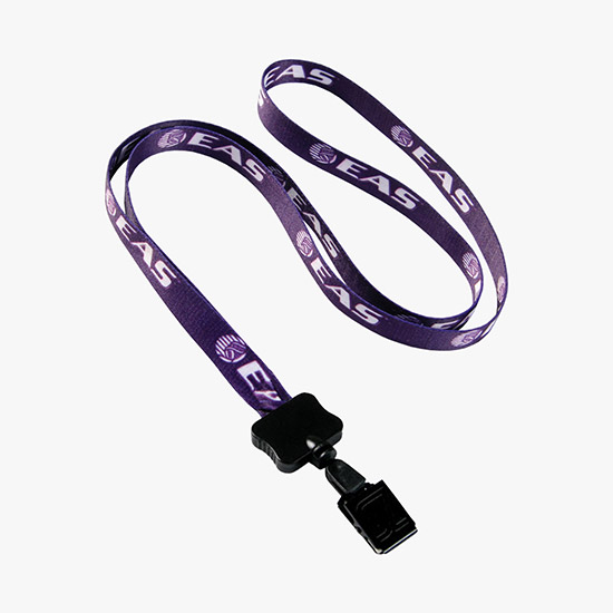 1/2 Full Color Lanyard w/Metal Bulldog ID Holder - 24-Hour Production