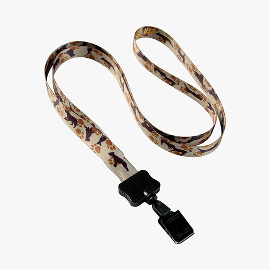 1/2 Full Color Lanyard w/Metal Bulldog ID Holder - 24-Hour Production