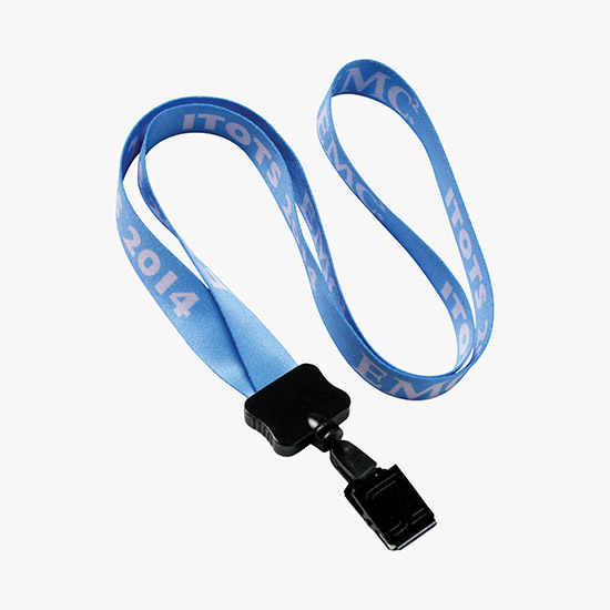1/2 Full Color Lanyard w/Metal Bulldog ID Holder - 24-Hour Production