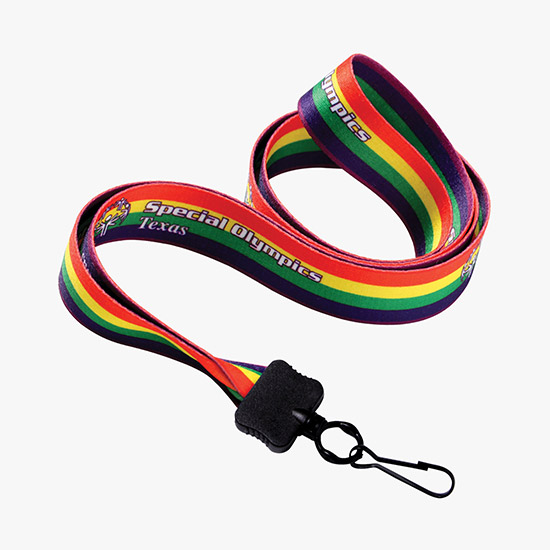 1/2 Full Color Lanyard w/Metal Swivel Hook - 24-Hour Production