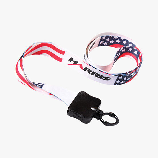1/2 Full Color Lanyard w/O-Ring - 24-Hour Production