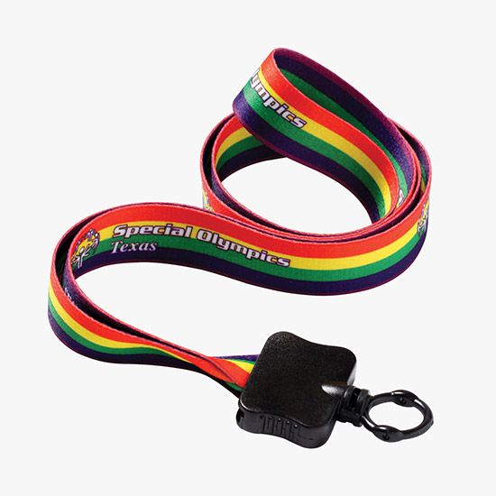 1/2 Full Color Lanyard w/O-Ring - 24-Hour Production
