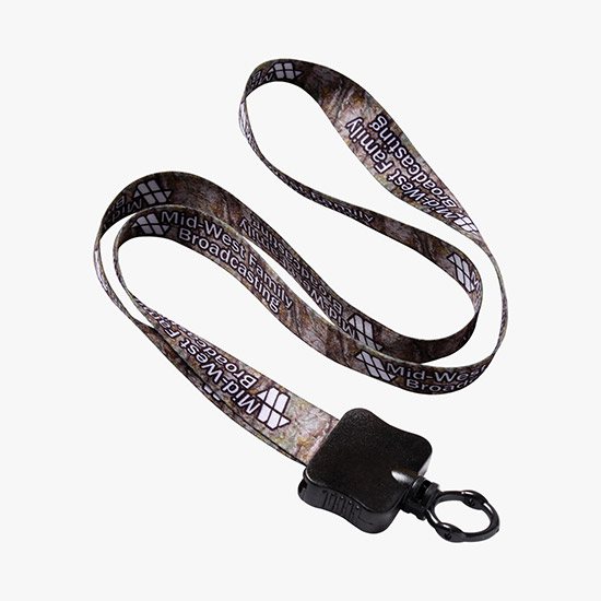 1/2 Full Color Lanyard w/O-Ring - 24-Hour Production