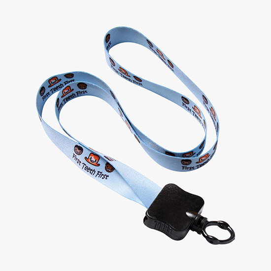 1/2 Full Color Lanyard w/O-Ring - 24-Hour Production
