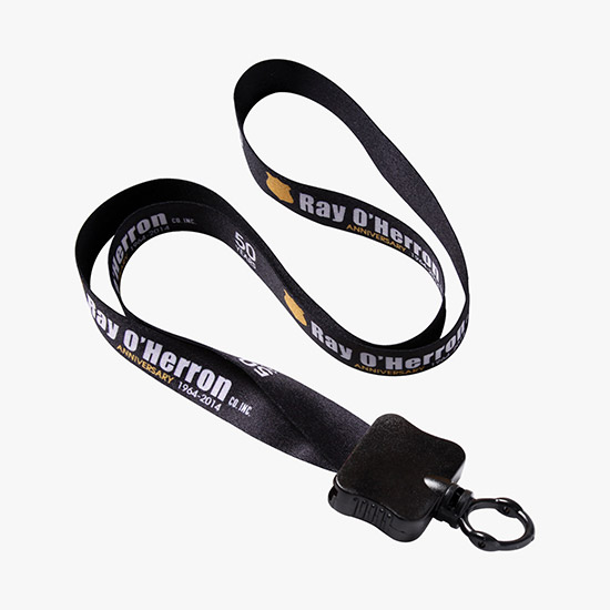 1/2 Full Color Lanyard w/O-Ring - 24-Hour Production