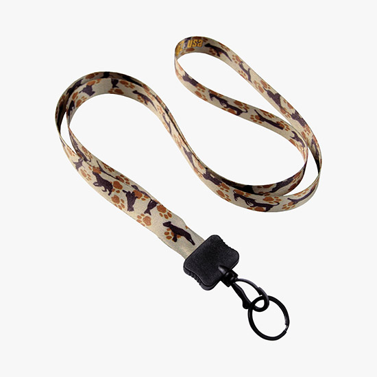 1/2 Full Color Lanyard w/Swivel Hook w/Metal Split Ring - 24-Hour Production