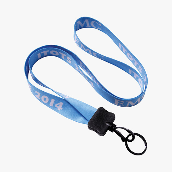 1/2 Full Color Lanyard w/Swivel Hook w/Metal Split Ring - 24-Hour Production