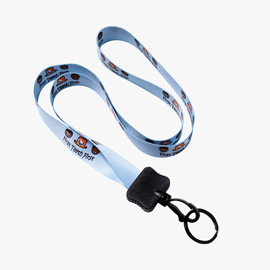 1/2 Full Color Lanyard w/Swivel Hook w/Metal Split Ring - 24-Hour Production