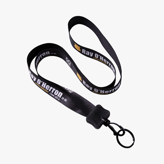 1/2 Full Color Lanyard w/Swivel Hook w/Metal Split Ring - 24-Hour Production