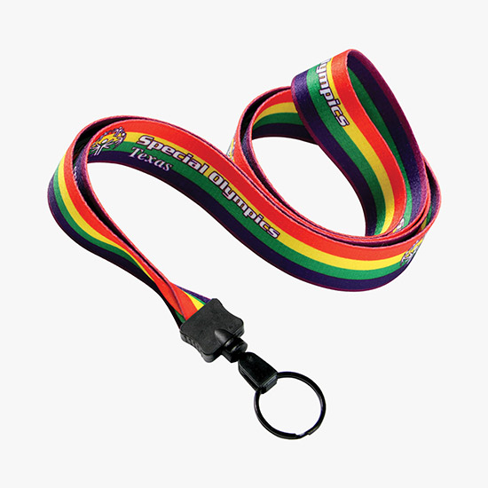 1/2 Full Color Lanyard w/Split Ring - 24-Hour Production