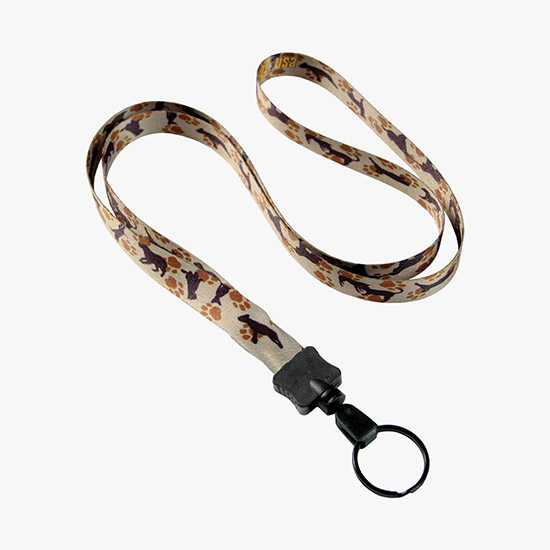 1/2 Full Color Lanyard w/Split Ring - 24-Hour Production