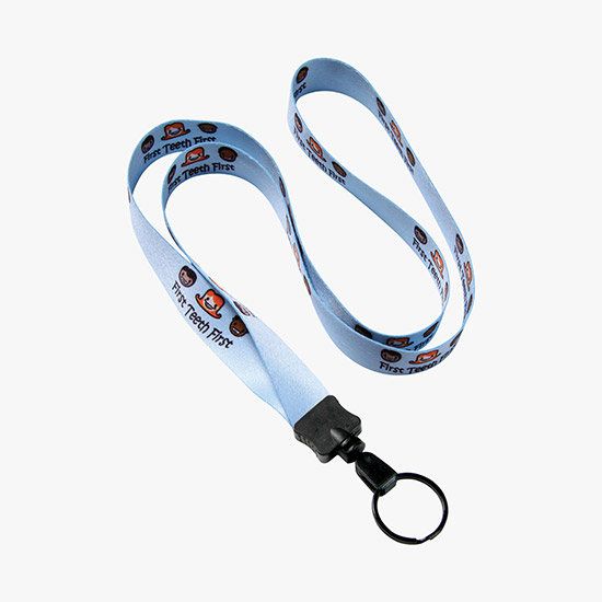 1/2 Full Color Lanyard w/Split Ring - 24-Hour Production