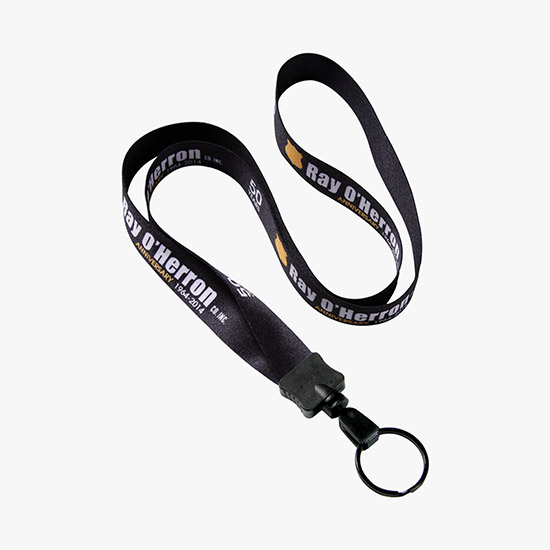 1/2 Full Color Lanyard w/Split Ring - 24-Hour Production