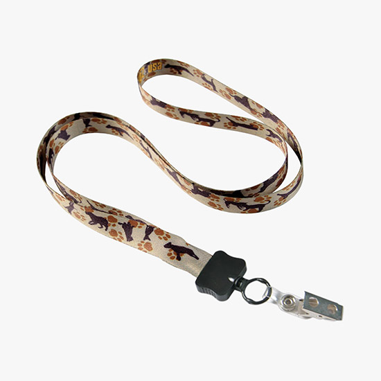1/2 Full Color Lanyard w/Vinyl Bulldog Clip - 24-Hour Production