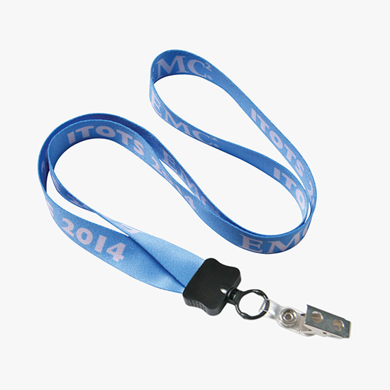 1/2 Full Color Lanyard w/Vinyl Bulldog Clip - 24-Hour Production