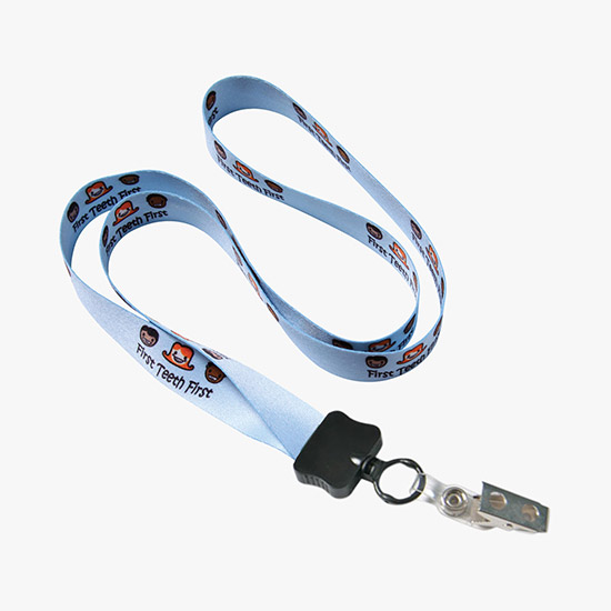 1/2 Full Color Lanyard w/Vinyl Bulldog Clip - 24-Hour Production