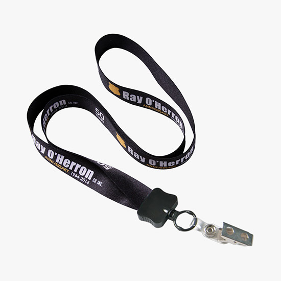 1/2 Full Color Lanyard w/Vinyl Bulldog Clip - 24-Hour Production