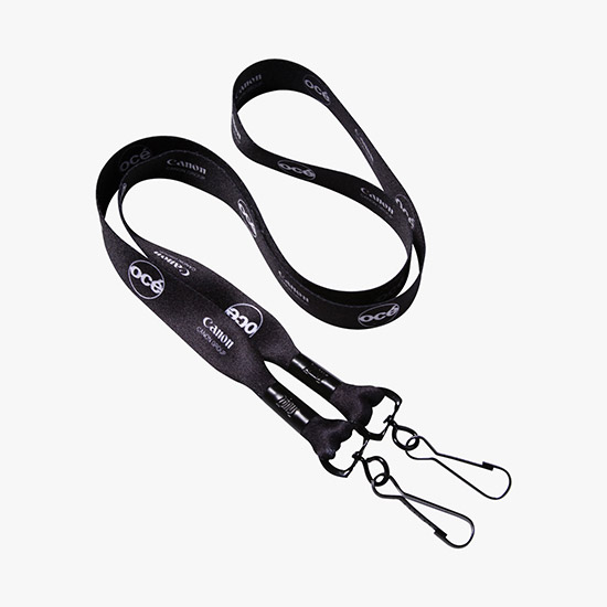 1/2 Full Color Lanyard w/Double Swivel Hook