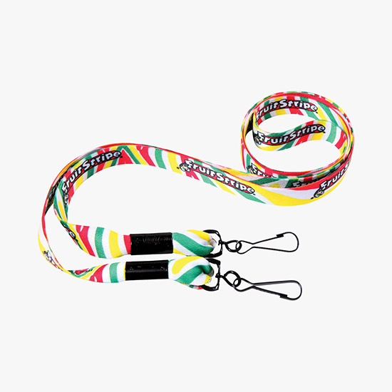 1/2 Full Color Lanyard w/Double Swivel Hook