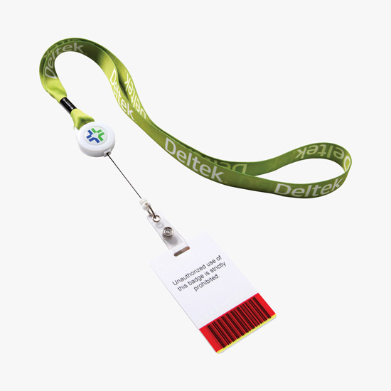 3/4 Dye Sublimated Lanyard with Retractable Badge Reel
