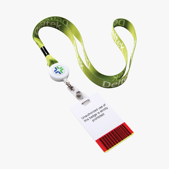 3/4 Dye Sublimated Lanyard with Retractable Badge Reel