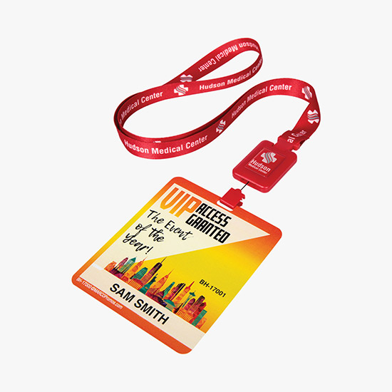 Plan Ahead & Save 5/8 SlimReel Full Color Lanyard & Badge Reel Combination