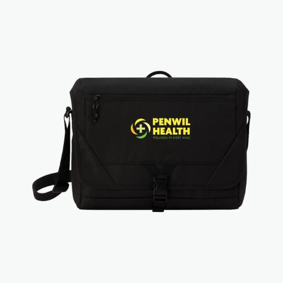 Peak Recycled Laptop Messenger Bag - Full Color