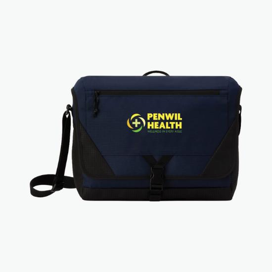 Peak Recycled Laptop Messenger Bag - Full Color