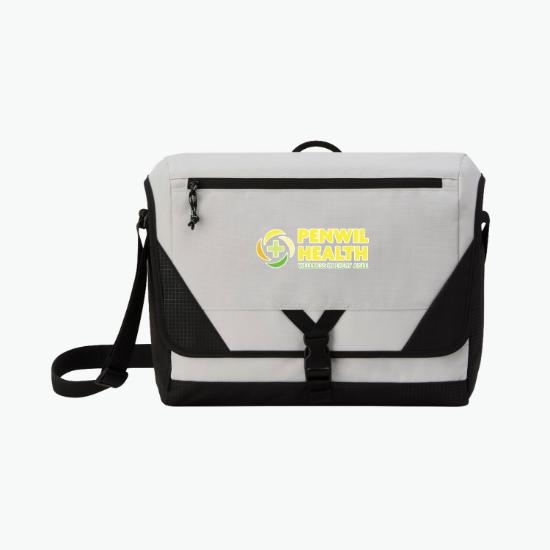 Peak Recycled Laptop Messenger Bag - Full Color