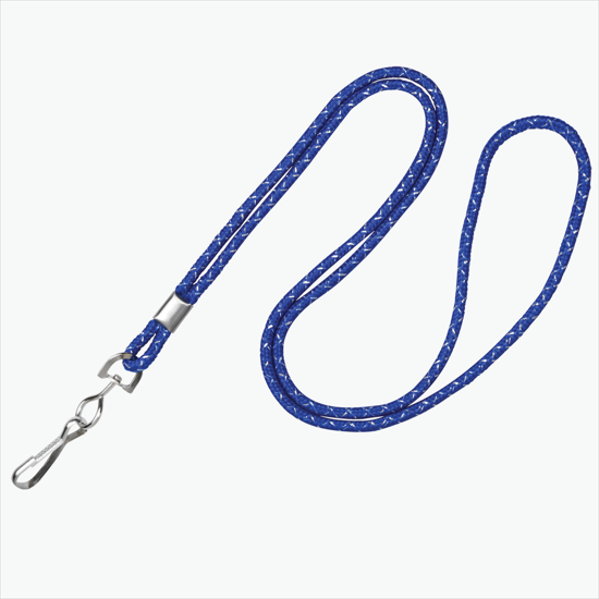 1/8 Round Neck Cord with Swivel Hook - Metallic