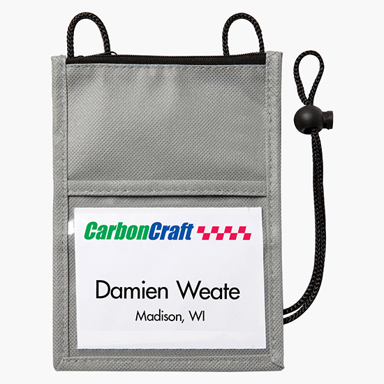 Non-Woven Neck Wallet/ID Holder - Blank