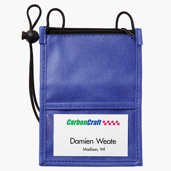 Non-Woven Neck Wallet/ID Holder - Blank